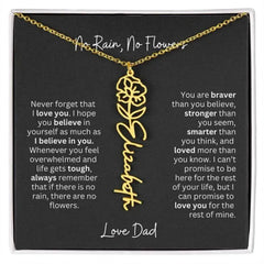 Beautiful Necklace Gift for Daughter From Dad - 'Never Forget That I Love You - Femstylo