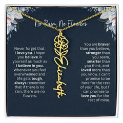No Rain - No Flowers | Birth Necklace | Name Necklace | Special Gift from Dad to Daughter - Femstylo