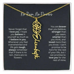 No Rain - No Flowers I Birth Necklace I Name Necklace - Femstylo