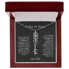 Beautiful Necklace Gift for Daughter From Dad - 'Never Forget That I Love You - Femstylo