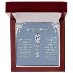 No Rain - No Flowers | Birth Necklace | Name Necklace | Custom Gift from Dad to Daughter and Bonus Daughter - Femstylo