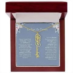 No Rain - No Flowers | Birth Necklace | Name Necklace | Custom Gift from Dad to Daughter and Bonus Daughter - Femstylo
