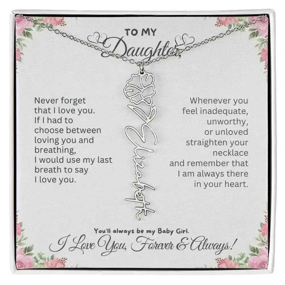 To My Daughter I Birthday Gift I Christmas Present I Birth Necklace I Name Necklace - Femstylo