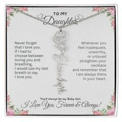To My Daughter I Birthday Gift I Christmas Present I Birth Necklace I Name Necklace - Femstylo