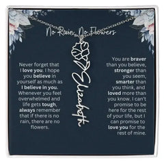 No Rain - No Flowers | Birth Necklace | Name Necklace | Special Gift from Dad to Daughter - Femstylo