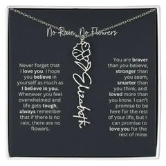 No Rain - No Flowers I Birth Necklace I Name Necklace - Femstylo