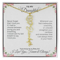 To My Daughter I Birthday Gift I Christmas Present I Birth Necklace I Name Necklace - Femstylo