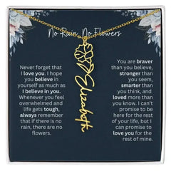 No Rain - No Flowers | Birth Necklace | Name Necklace | Special Gift from Dad to Daughter - Femstylo