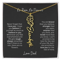 Beautiful Necklace Gift for Daughter From Dad - 'Never Forget That I Love You - Femstylo