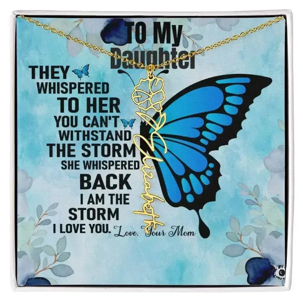 Gift From Mom to Daughter I I Love You - Birth Necklace - Femstylo