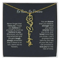 No Rain - No Flowers I Birth Necklace I Name Necklace - Femstylo