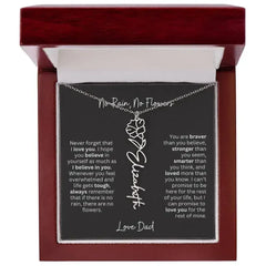 Beautiful Necklace Gift for Daughter From Dad - 'Never Forget That I Love You - Femstylo