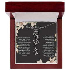 To My Beautiful Daughter Necklace I Birth Flower Necklace With Name I No Rain - No Flowers - Femstylo