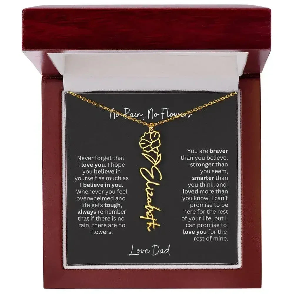 Beautiful Necklace Gift for Daughter From Dad - 'Never Forget That I Love You - Femstylo