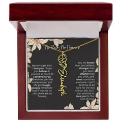 To My Daughter I Birth Flower Necklace With Name I No Rain - No Flowers - Femstylo