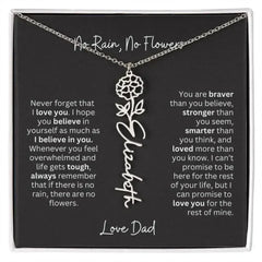 Beautiful Necklace Gift for Daughter From Dad - 'Never Forget That I Love You - Femstylo