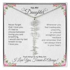 To My Daughter I Birthday Gift I Christmas Present I Birth Necklace I Name Necklace - Femstylo
