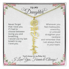 To My Daughter I Birthday Gift I Christmas Present I Birth Necklace I Name Necklace - Femstylo
