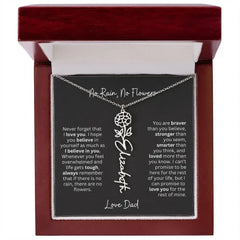 Beautiful Necklace Gift for Daughter From Dad - 'Never Forget That I Love You - Femstylo