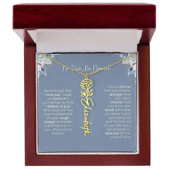 No Rain - No Flowers | Birth Necklace | Name Necklace | Custom Gift from Dad to Daughter and Bonus Daughter - Femstylo