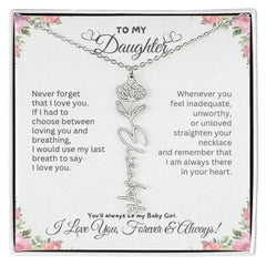 To My Daughter I Birthday Gift I Christmas Present I Birth Necklace I Name Necklace - Femstylo