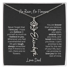 Beautiful Necklace Gift for Daughter From Dad - 'Never Forget That I Love You - Femstylo
