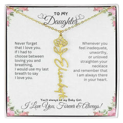 To My Daughter I Birthday Gift I Christmas Present I Birth Necklace I Name Necklace - Femstylo