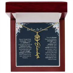 No Rain - No Flowers | Birth Necklace | Name Necklace | Special Gift from Dad to Daughter - Femstylo