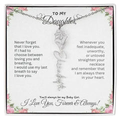 To My Daughter I Birthday Gift I Christmas Present I Birth Necklace I Name Necklace - Femstylo