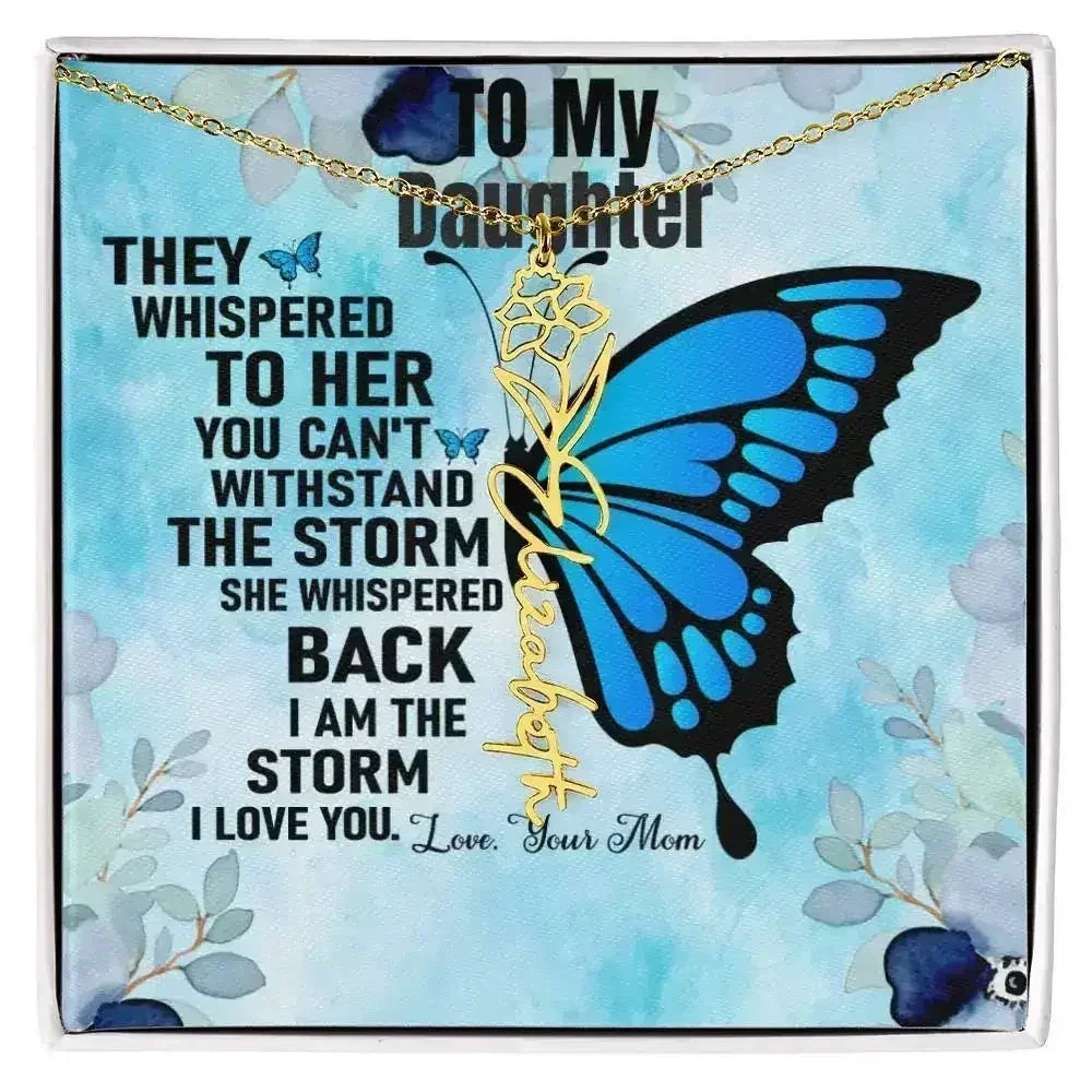 Gift From Mom to Daughter I I Love You - Birth Necklace - Femstylo