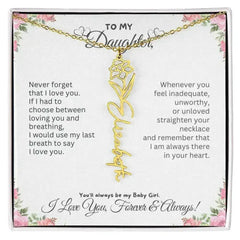 To My Daughter I Birthday Gift I Christmas Present I Birth Necklace I Name Necklace - Femstylo