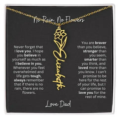 Beautiful Necklace Gift for Daughter From Dad - 'Never Forget That I Love You - Femstylo