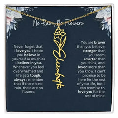 No Rain - No Flowers | Birth Necklace | Name Necklace | Special Gift from Dad to Daughter - Femstylo