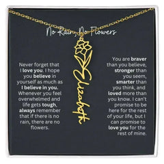 No Rain - No Flowers I Birth Necklace I Name Necklace - Femstylo