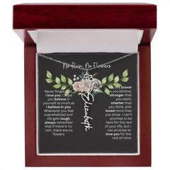 Birth Flower Necklace With Name I No Rain - No Flowers | Elegant Gift for Daughter - Femstylo