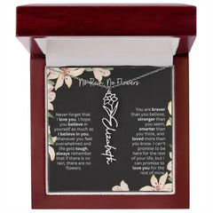 To My Beautiful Daughter Necklace I Birth Flower Necklace With Name I No Rain - No Flowers - Femstylo