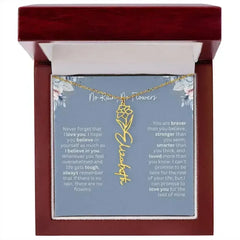 No Rain - No Flowers | Birth Necklace | Name Necklace | Custom Gift from Dad to Daughter and Bonus Daughter - Femstylo