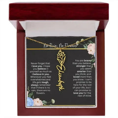 Inspirational No Rain No Flowers Necklace - Femstylo