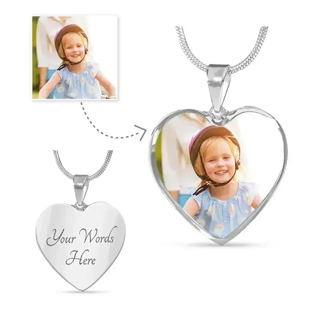 Personalized Photo Custom Necklace Forever - Heart Shaped Gift for All Occasions - Femstylo