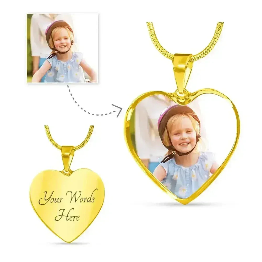 Personalized Photo Custom Necklace Forever - Heart Shaped Gift for All Occasions - Femstylo