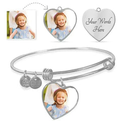 Personalized Heart Photo Bracelet - Femstylo