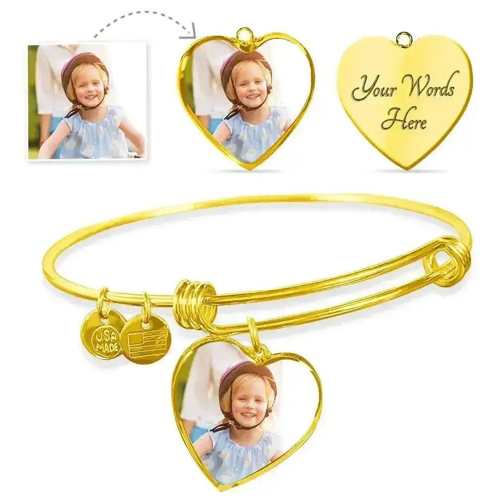 Personalized Heart Photo Bracelet - Femstylo