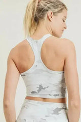 Snow Camo Sport Crop Top - Femstylo