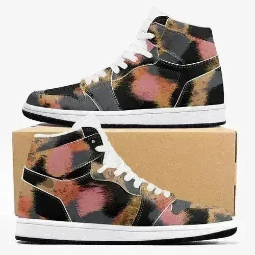 Jacki Easlick Leopard Print High-Top Leather Sneakers - Femstylo