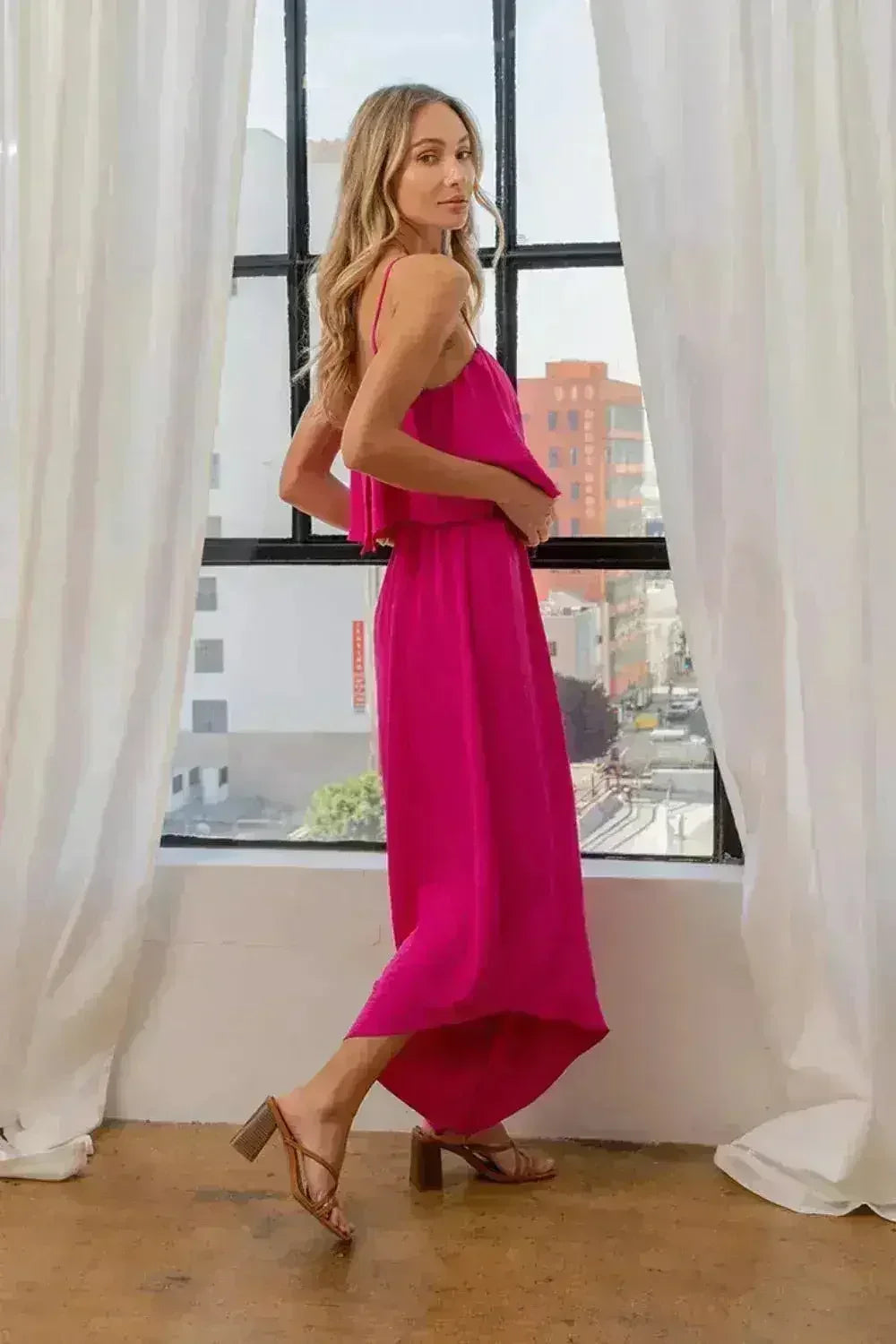 Sleeveless Wide Leg Jumpsuit | Polyester Jumpsuit | Sizes S-3XL - Femstylo