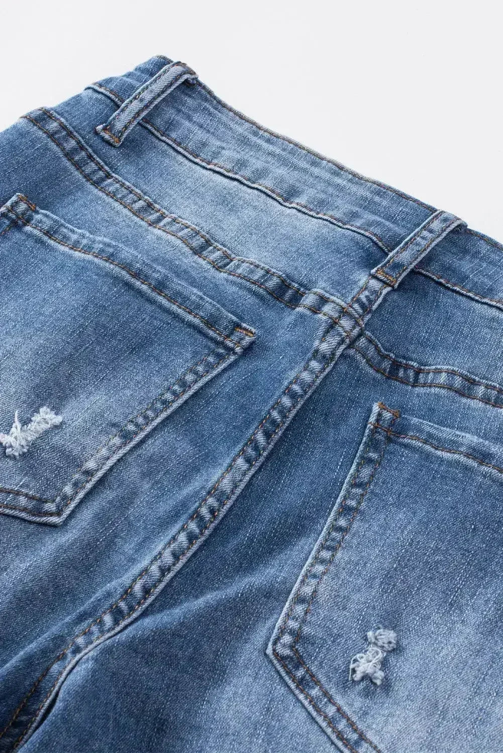 American Flag Patched Distressed Jeans - Femstylo