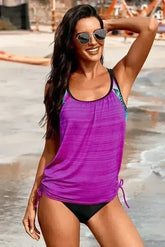 Active Rose Printed Lined Tankini Swimsuit - Femstylo