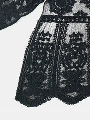 Lace Round Neck Cover-Up - Femstylo