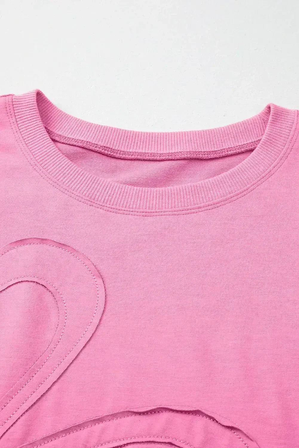 Clearly Aqua Solid Color Floral Patched Half Sleeve Tunic Top - Femstylo