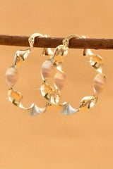 Gold Twisted Round Hoop Earrings - Femstylo